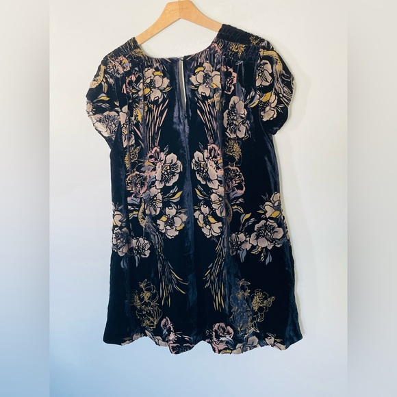 Free People Velvet Mystic Charm Babydoll Mini Long Sleeve Tunic Dress Size S - Picture 7 of 11